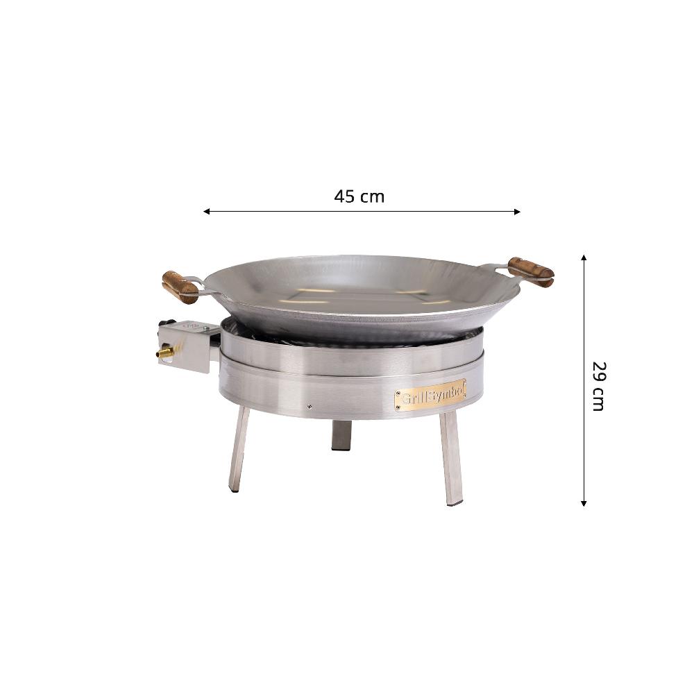 grillsymbol GrillSymbol Wok Burner Set PRO-450 inox ø 45 cm