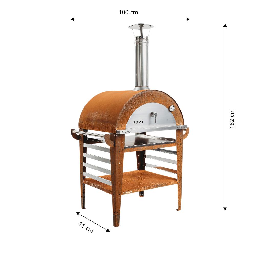 grillsymbol GrillSymbol Wood Fired Pizza Oven with Stand Pizzo-set