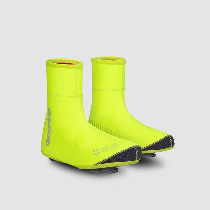 gripgrab Arctic Waterproof Deep Winter Road Shoe Covers Yellow Hi-Vis