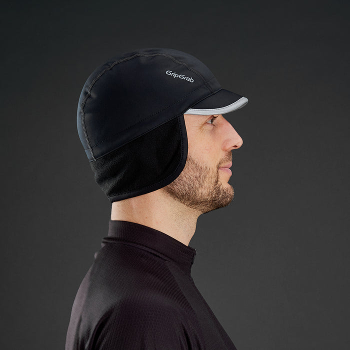 Gripgrab Belgian Style Thermal Windproof Winter Cycling Cap Black
