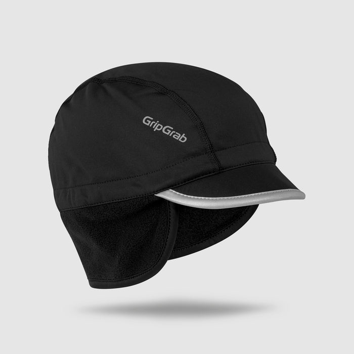 gripgrab Belgian Style Thermal Windproof Winter Cycling Cap Black