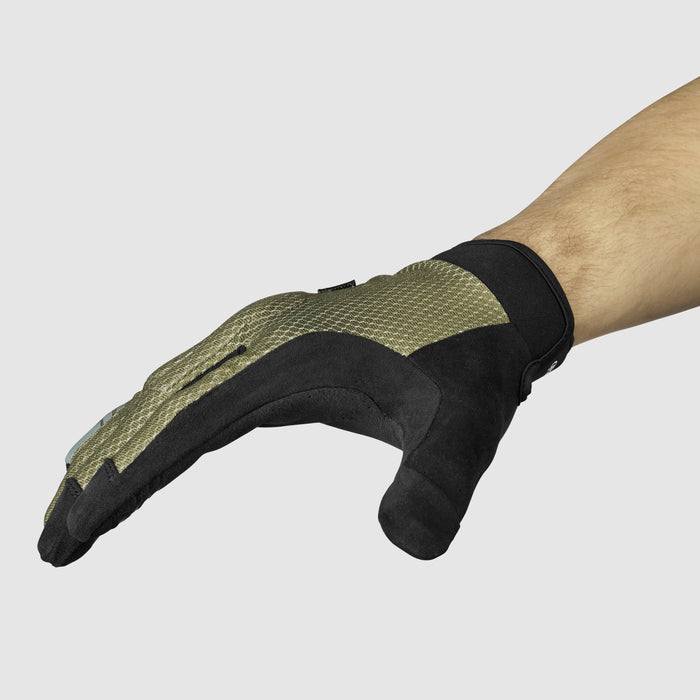 Gripgrab Descent InsideGrip™ Full Finger Summer Gloves Olive Green