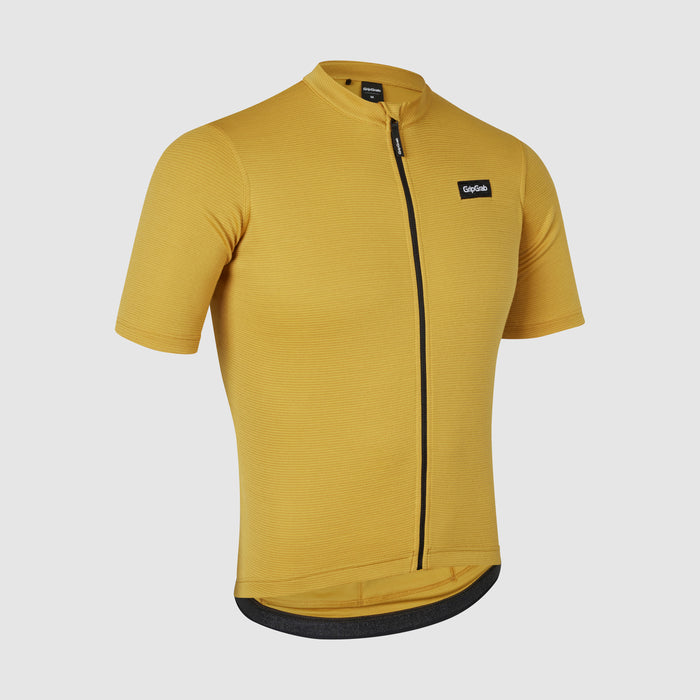 gripgrab EXPLR Merinotech Short Sleeve Jersey Mustard Yellow