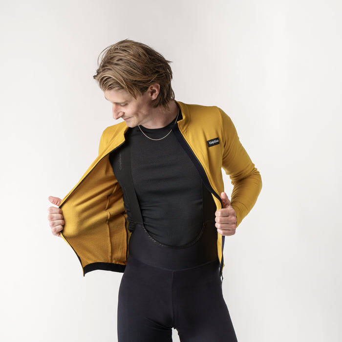 Gripgrab EXPLR Merinotech Thermal Long Sleeve Jersey Mustard Yellow