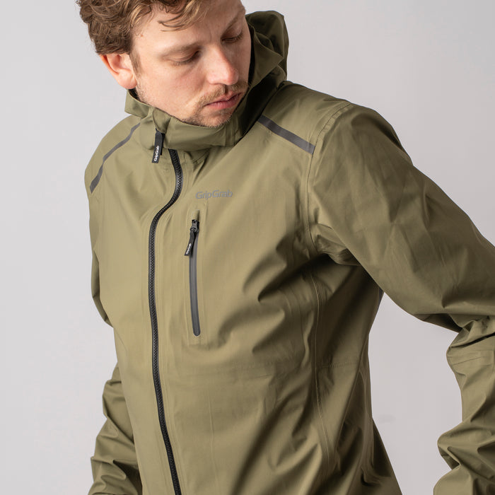 Gripgrab EXPLR Waterproof Lightweight Jacket Olive Green