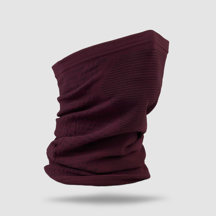 gripgrab Freedom Warp Knitted Seamless Neck Warmer Dark Red