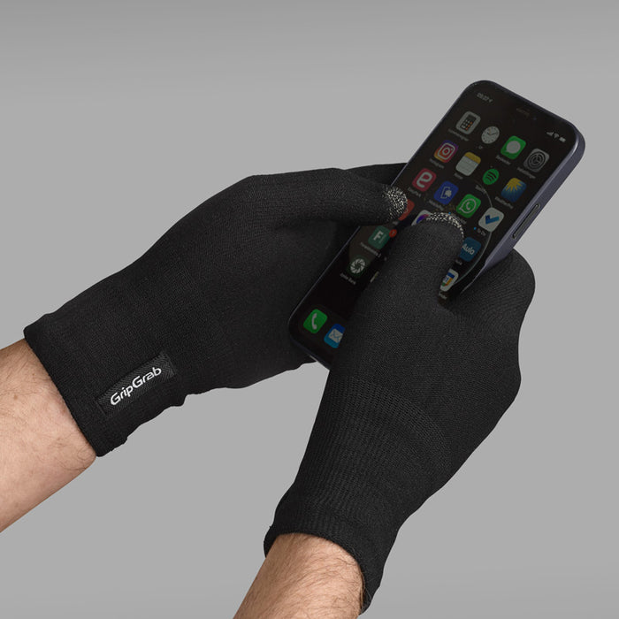 Gripgrab Merino Wool Liner Gloves Black