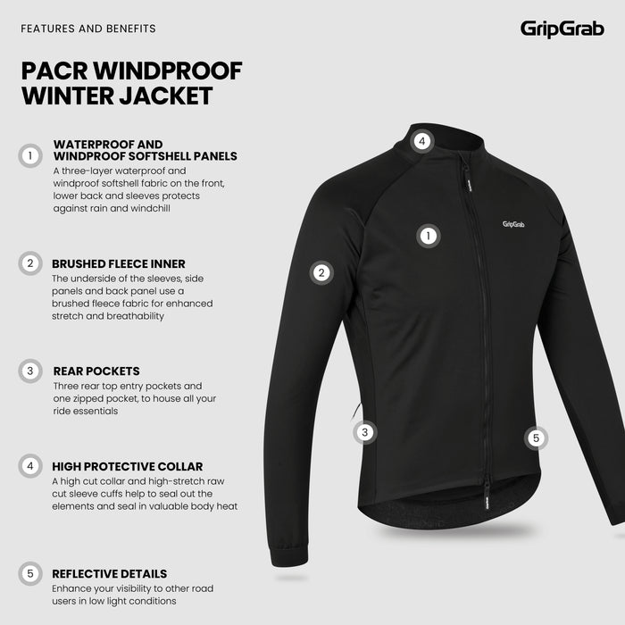 Gripgrab PACR Windproof Winter Jacket Black