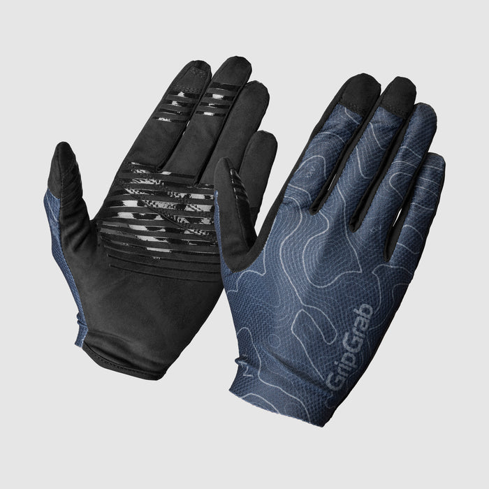 gripgrab Rebel Full Finger Summer Gloves Navy Blue