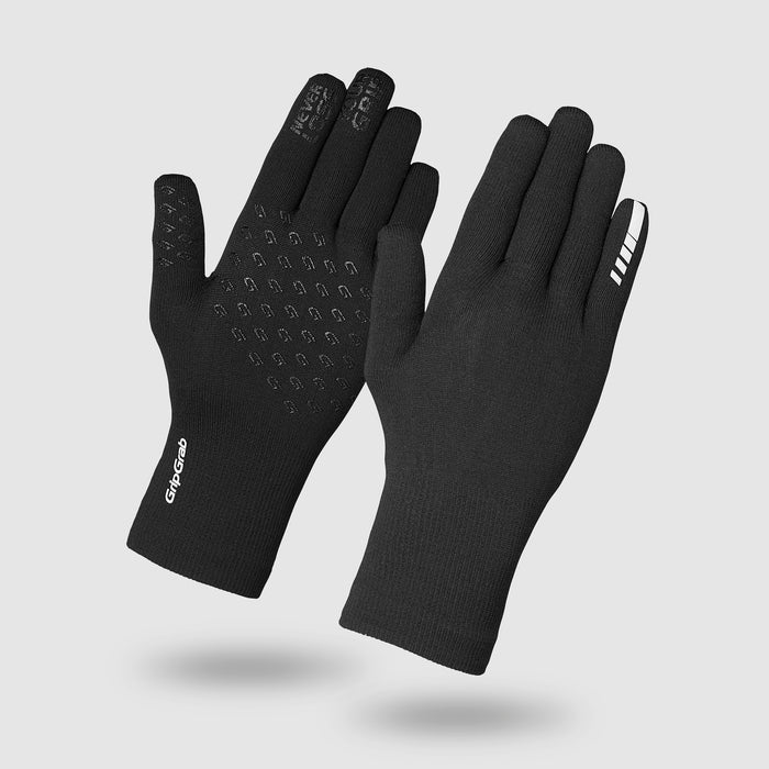 gripgrab Waterproof Knitted Winter Gloves Black