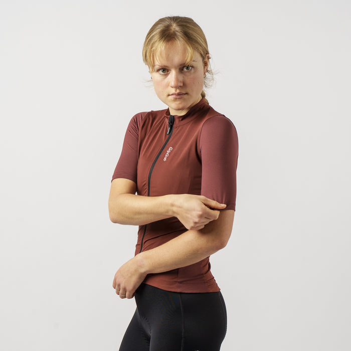 Gripgrab Women's RIDE Short Sleeve Jersey Dark Red