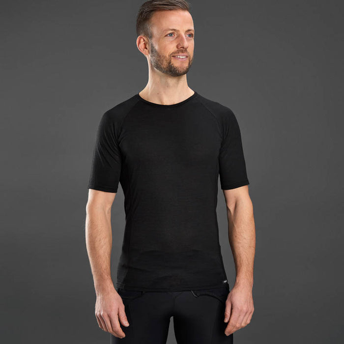 Gripgrab Merino Blend Thermal Short Sleeve Base Layer Black