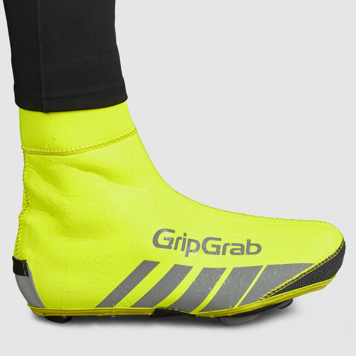 Gripgrab RaceThermo Waterproof Winter Road Shoe Covers Yellow Hi-Vis
