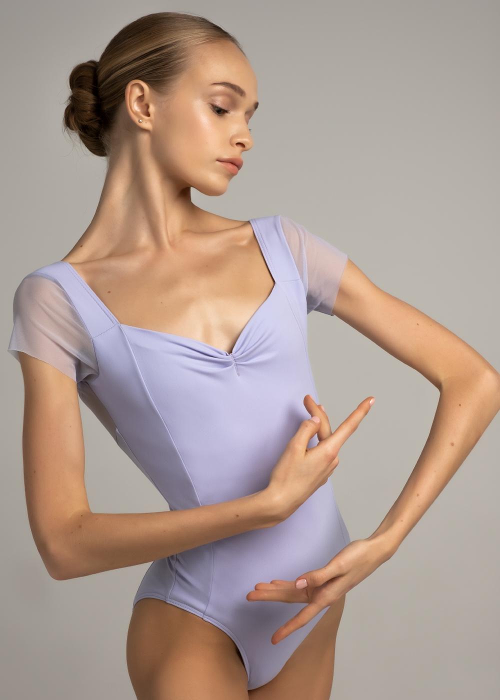 Grishko EFFIE Mesh Cap Sleeve Leotard