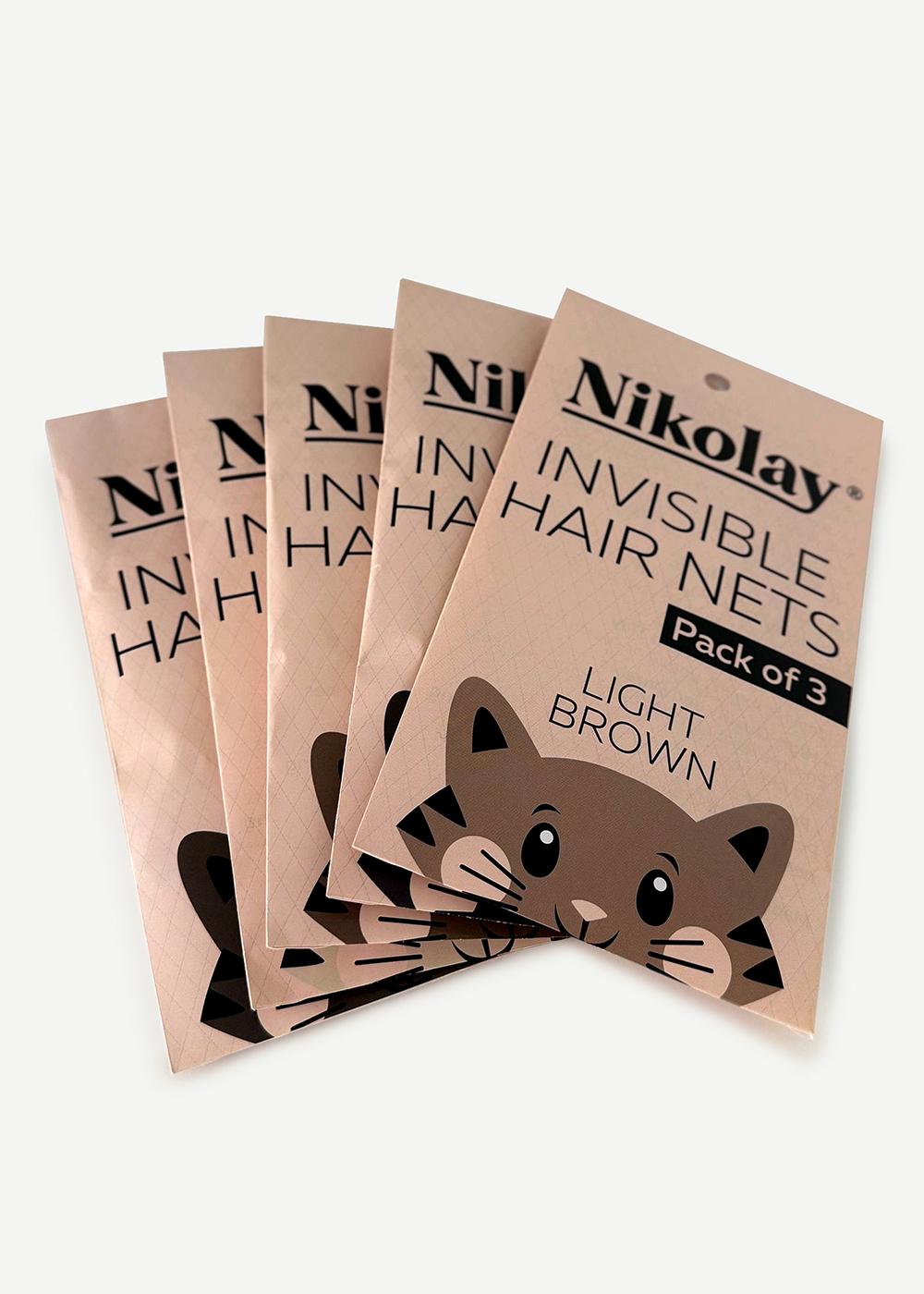 grishko Nikolay Invisible Hair Nets Pack of 3