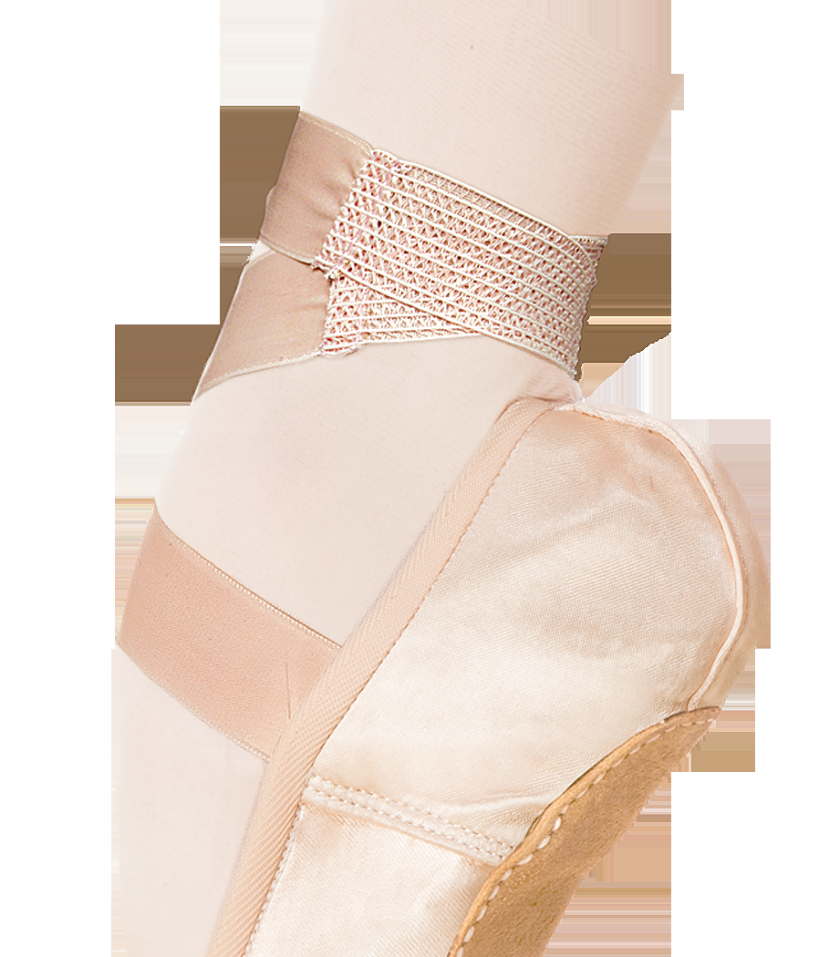 grishko Satin ribbon with pre-sewn mesh elastic