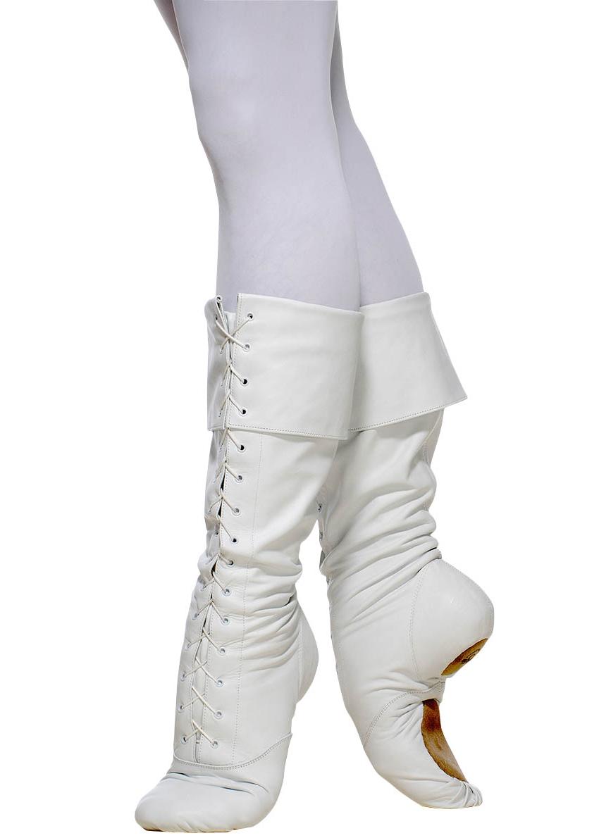 grishko Laced up male ballet boots with pleats leather