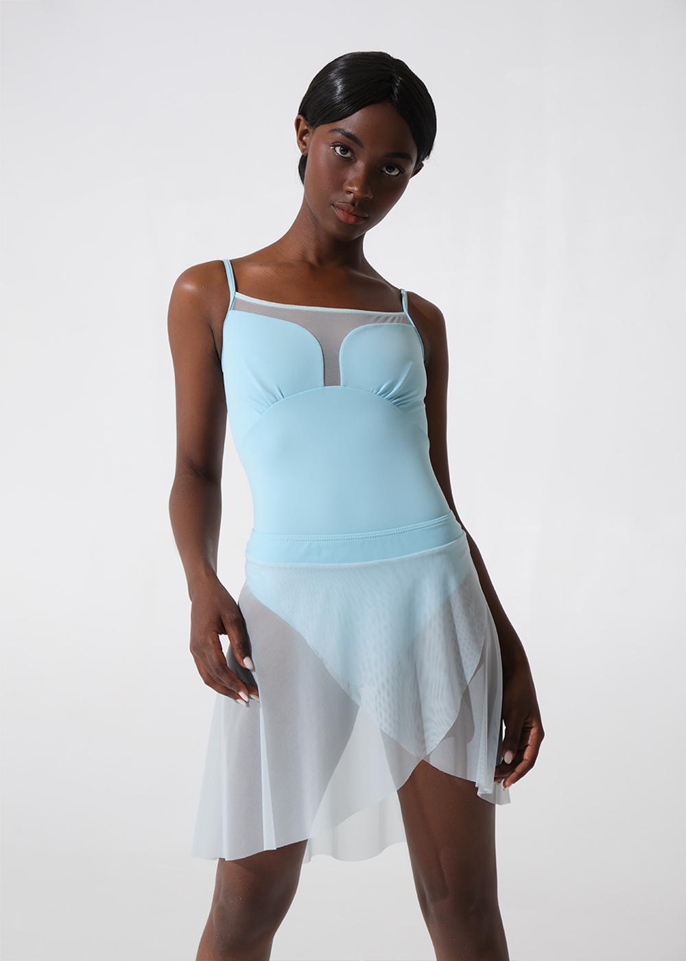 Grishko LITTLE NORA High-Lo Mesh Pull On Faux Wrap Skirt