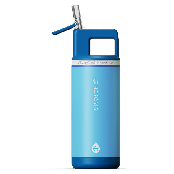grosche ALPINE Flip 'N Sip Kids Insulated Water Bottle With Straw 16oz grosche ALPINE Flip 'N Sip Kids Insulated Water Bottle With Straw 16oz