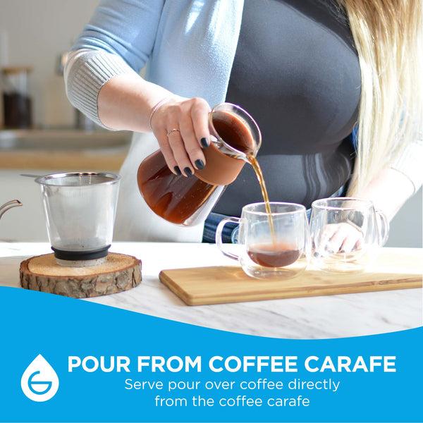 Grosche AMSTERDAM Glass Pour Over Coffee Maker Coffee Carafe Reusable Coffee Filter - 28.7 Fl Oz / 850mL