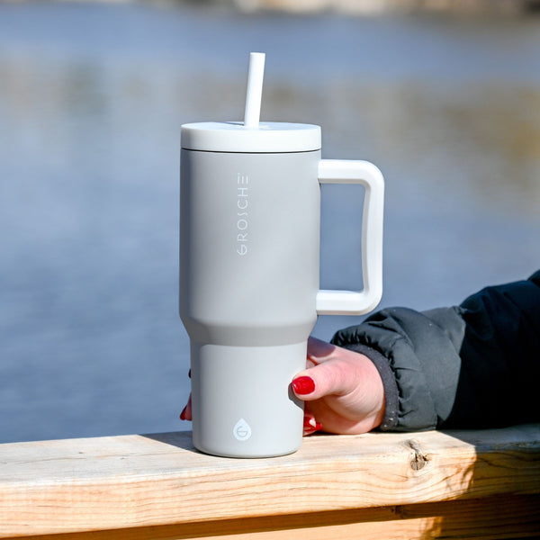 Grosche ASPEN Insulated Tumbler With Handle And Straw 32oz