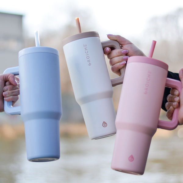 Grosche ASPEN Insulated Tumbler With Handle And Straw 40oz