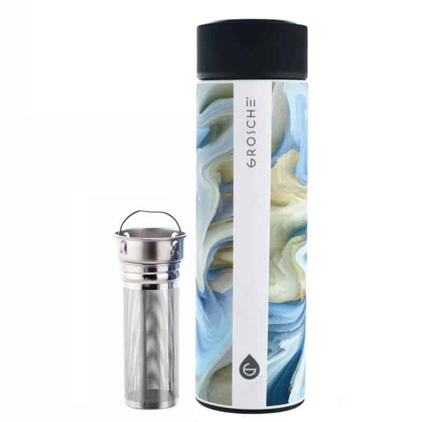 grosche CHICAGO Insulated Stainless Steel Water Bottle Coffee & Tea Tumbler grosche CHICAGO Insulated Stainless Steel Water Bottle Coffee & Tea Tumbler