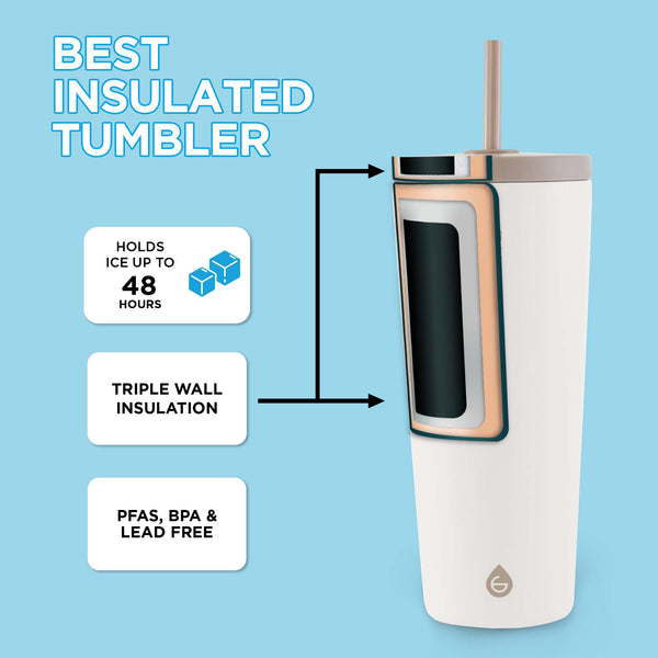 Grosche JASPER Stainless Steel Tumbler With Straw 23oz