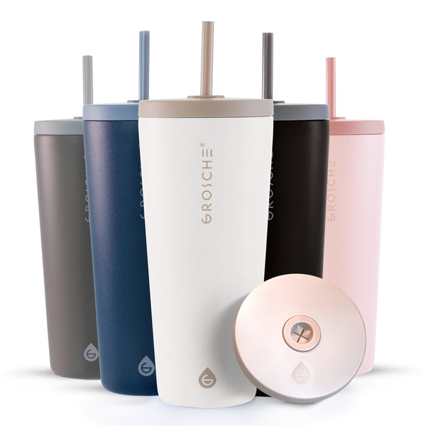 grosche JASPER Stainless Steel Tumbler with Straw 23oz grosche JASPER Stainless Steel Tumbler with Straw 23oz