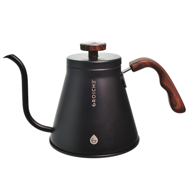 grosche MARRAKESH Gooseneck Pour Over Stovetop Kettle - 34 fl. oz / 1000mL Black