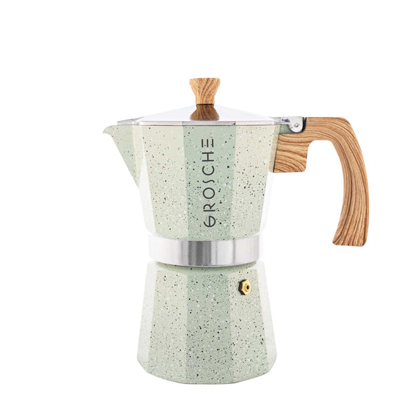 grosche MILANO STONE Stovetop Espresso Maker Moka Pot - 6 Cup