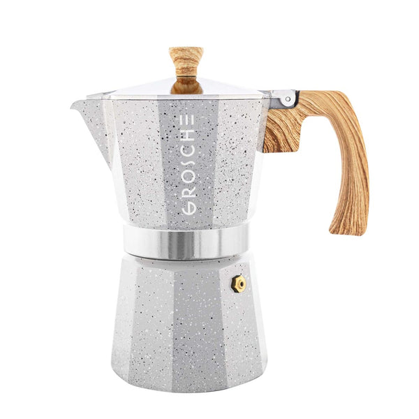grosche MILANO STONE Stovetop Espresso Maker Moka Pot - 9 Cup