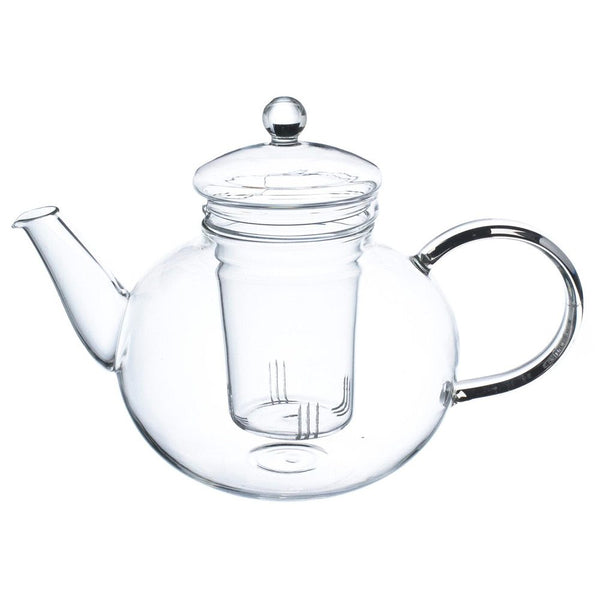 Grosche MONACO Glass Teapot Glass Tea Strainer Loose Leaf Teapot - 42oz / 1250mL Clear
