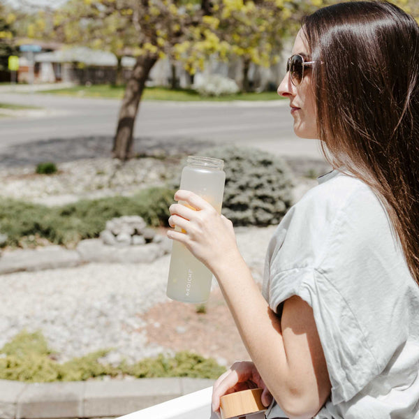 Grosche VENICE Eco Friendly Glass Water Bottle With Protective Sleeve - 22.6oz / 670mL