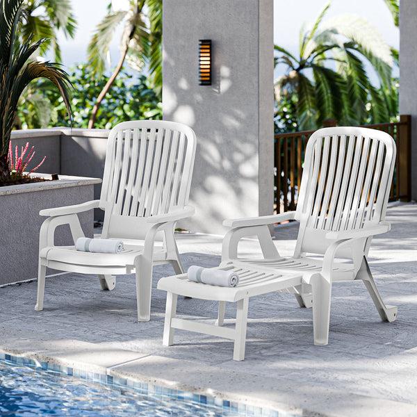 Grosfillex Bahia Stacking Deck Chair