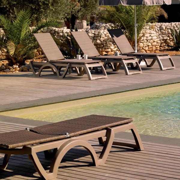 Grosfillex Java All-Weather Wicker Chaise Lounge