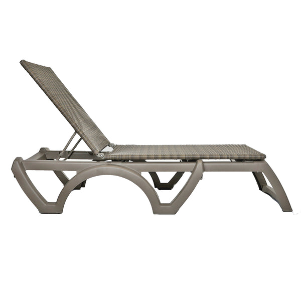 Grosfillex Java All-Weather Wicker Chaise Lounge