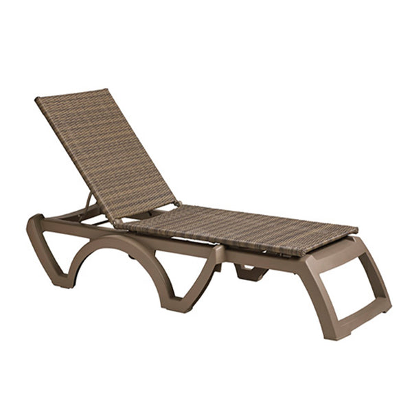 grosfillex Java All-Weather Wicker Chaise Lounge