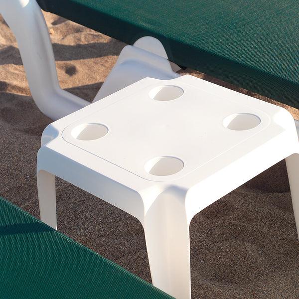 Grosfillex Oasis 18"x18" Low Table With Cupholders