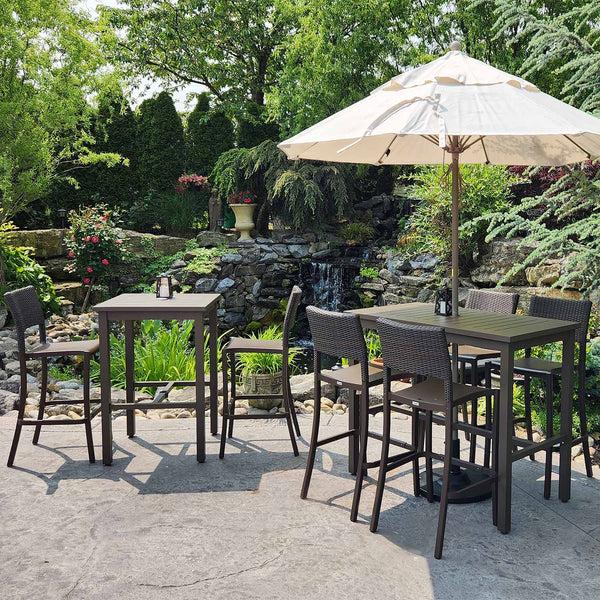 Grosfillex Sigma 51"x28" Bar Height Table