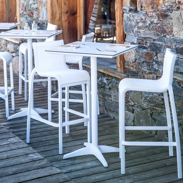 Grosfillex Sunset 28" Square Bar Height Table