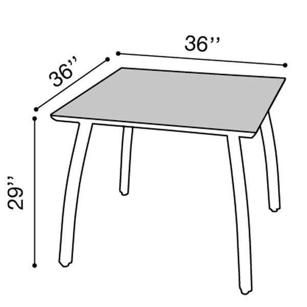 Grosfillex Sunset 36" Square Table