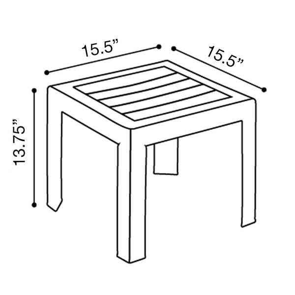 Grosfillex Westport 16"x16" Low Table