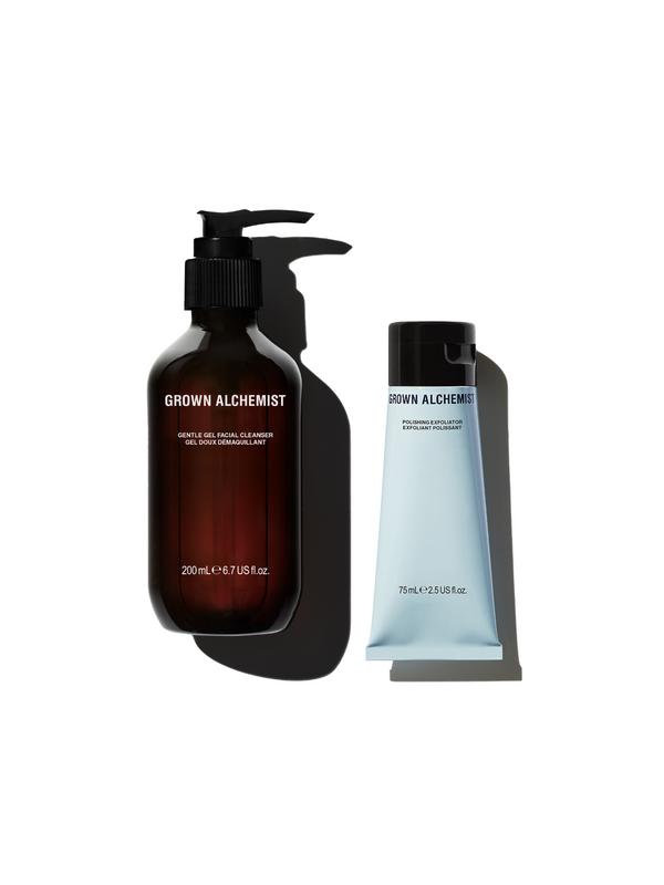 Grown Alchemist Gentle Gel Cleanser + Polishing Exfoliator Bundle