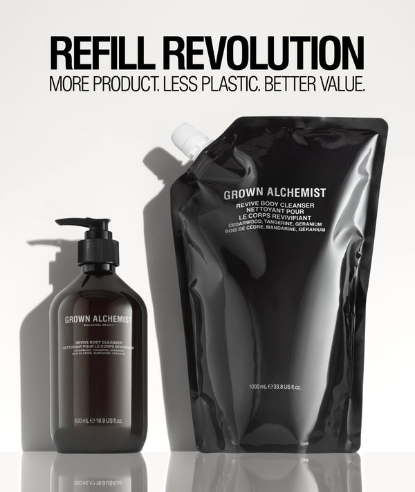 Grown Alchemist Revive Body Cleanser 1L Refill Pouch + Full Size Bundle
