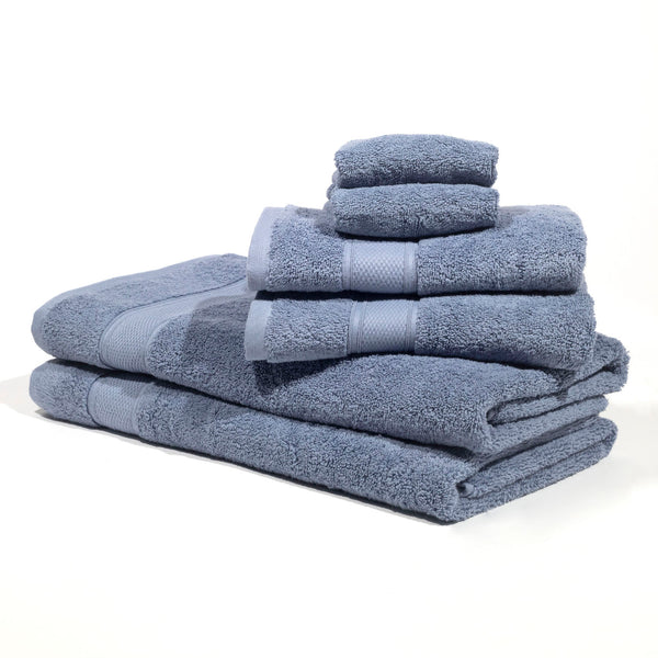 grund Pinehurst 100% Organic 6 Piece Bath Towel Set - Sea Blue