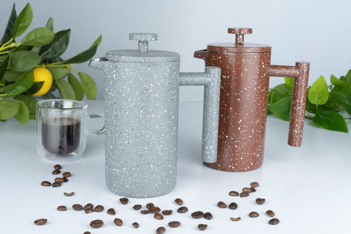 Grunwerg 8 Cup Straight Sided Cafetiere Grey Granite