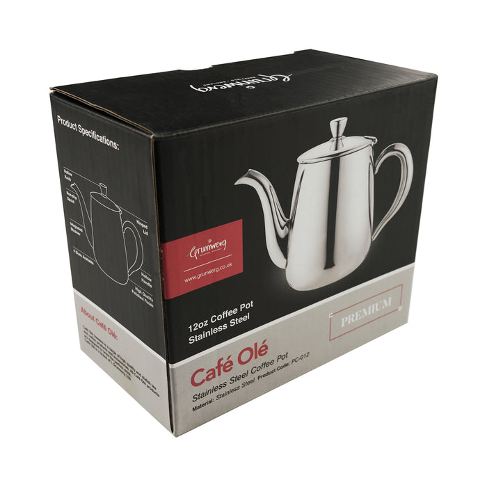 Grunwerg Café Olé Premium Coffee Pot 12oz S/S Mirror