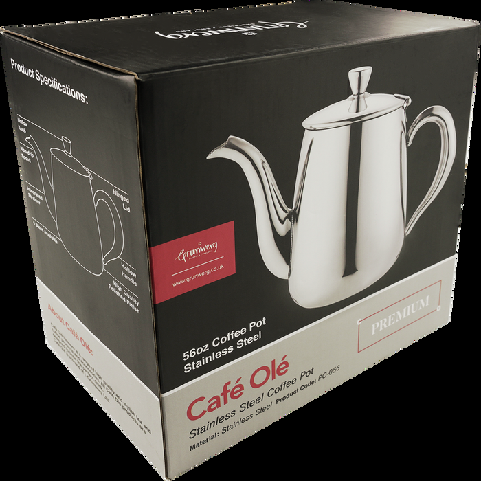 Grunwerg Café Olé Premium Coffee Pot 56oz S/S Mirror