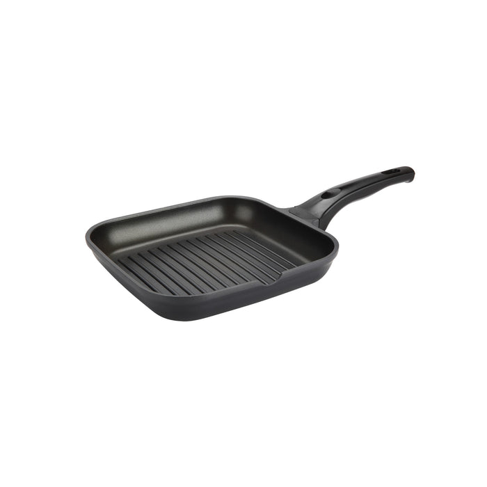 grunwerg Commichef Cast Aluminium 24cm Grill Pan - Black
